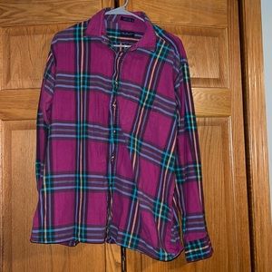 Men’s XL van heuson pink flannel